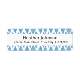 ボホブルー水彩幾何学模様 ラベル