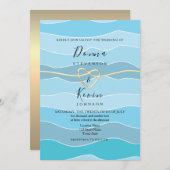 ボホブルー海波ビーチ結婚式 招待状 (正面/裏面)