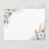 ボホブルー素朴カボチャ秋ベビー本 インビテーションポストカード (裏面)