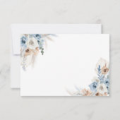 ボホブルー素朴パンプキン秋サンキューカード サンキューカード (裏面)