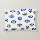 ボホブルー金ゴールド悪い目 アクセントクッション (正面)