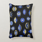 ボホブルー金ゴールド悪い目 アクセントクッション (正面(垂直))