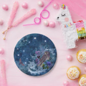 ボホブルー〔占星術の〕十二宮図アクアリウス星座 ペーパープレート (パーティー)