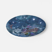 ボホブルー〔占星術の〕十二宮図アクアリウス星座 ペーパープレート (アングル)