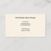 ボホブーケインテリアデザインフローリスト 名刺 (裏面)