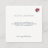 ボホブーケ銅金ゴールドウェディングプランナー スクエア名刺 (裏面)