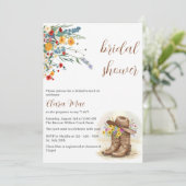 ボホブーツ女性のカーボーイブライダルシャワー 招待状 (スタンド正面)