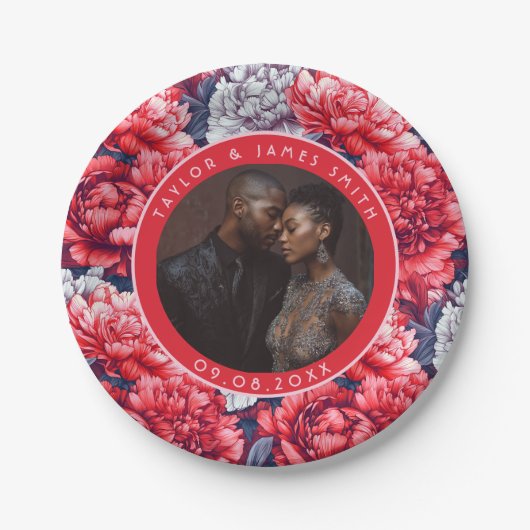 ボホプニーズプレートフォーウェディングパーティー ペーパープレート (正面)