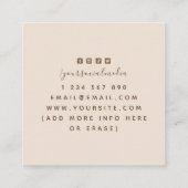 ボホプライベート陶芸クラスクリームパステル スクエア名刺 (裏面)