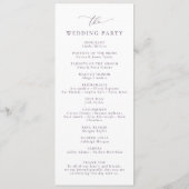 ボホプラムパープルミニマエレガントリスト結婚ズ プログラム (裏面)