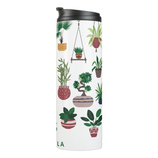 ボホプラントレディイラストレーションアーパーソナライズされたト タンブラー (回転右)