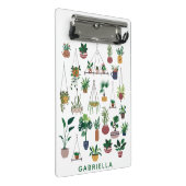 ボホプラントレディイラストレーションアーパーソナライズされたト ミニクリップボード (アングル)