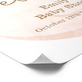 ボホプリンセススワンガールベビーシャワーウェルカム ポスター (角)