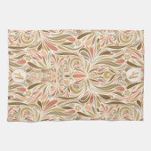 ボホプリントとレトロモノグラム キッチンタオル (横)