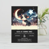 ボホプリント可能な牛誕生日 招待状 (スタンド正面)