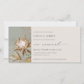 ボホプロテアドライパームフローラボウトリニューアル招待状 サンキューカード (正面)