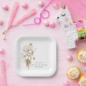 ボホプロテアパンパスグラスブライダルシャワー ペーパープレート (パーティー)