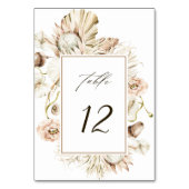 ボホプロテアパンパスグラス結婚フローラ テーブルナンバー (裏面)