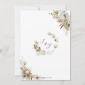 ボホプロ自然テアパームラストブラウン素朴ズ 招待状 (裏面)