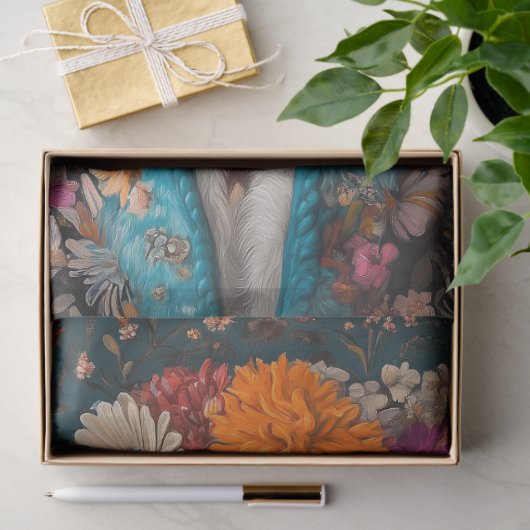 ボホプードルフランスのポートレートデクページ 薄葉紙 (ギフト)