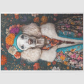 ボホプードルフランスのポートレートデクページ 薄葉紙 (正面)