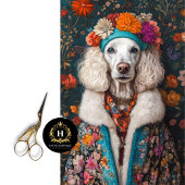 ボホプードルフランスのポートレートデクページ 薄葉紙