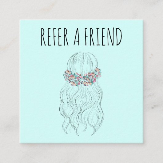 ボホヘア結婚ズ美容師フローラロマンチック 予約カード (正面)