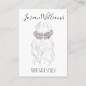ボホヘア結婚ズ美容師フローラロマンチック 名刺 (正面)