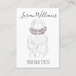 ボホヘア結婚ズ美容師フローラロマンチック 名刺