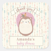 ボホヘッジホッグトライバルパステルアロー男女兼用ド スクエアシール (正面)