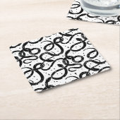 ボホヘビ スクエアペーパーコースター (アングル)