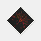ボホヘンナロータスフラワー スタンダードカクテルナプキン (角)