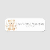 ボホベアウォーター色ベビーシッター 名札 (正面)
