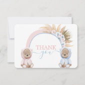 ボホベアツインズボーイアンドガールサンキューカード サンキューカード (正面)