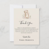 ボホベアビーウッドランドベビーシャワーサンキューカード サンキューカード (正面)