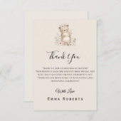 ボホベアビーウッドランドベビーシャワーサンキューカード サンキューカード (正面/裏面)