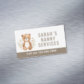 ボホベアーナニーベビーシッター託児 マグネット名刺 (インサイチュ)