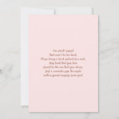 ボホベアーベビーシャワーガール招待状 招待状 (裏面)