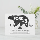 ボホベア誕生日招待状 招待状 (スタンド正面)