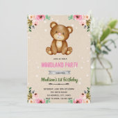 ボホベア ウッドランドシャワー招待状 招待状 (スタンド正面)