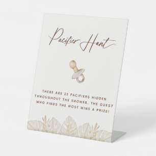 ボホベイビーシャワーおしゃぶり狩り 台座サイン