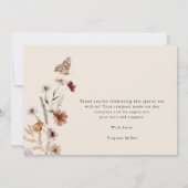 ボホベイビーシャワーサンキューカード サンキューカード (裏面)