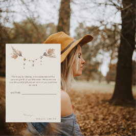 ボホベイビーシャワーサンキューカード サンキューカード