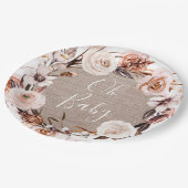 ボホベイビーシャワープレートバーラップOhベビー ペーパープレート (アングル)