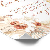 ボホベイビーシャワーミモサムモサバーサイン ポスター (角)