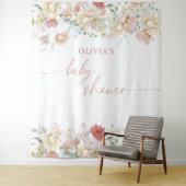 ボホベイビーシャワーモダンフローラバックドランドタペストリー タペストリー (インサイチュ)