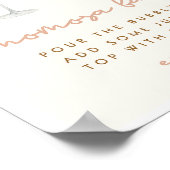 ボホベイビーシャワーモモモザバーサイン ポスター (角)