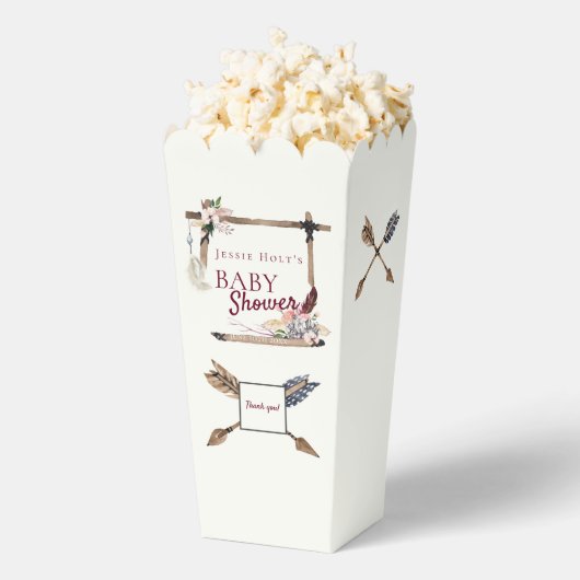 ボホベイビーシャワー南西矢印 フェイバーボックス (はじけた状態)