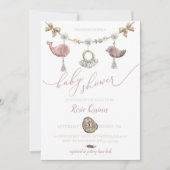 ボホベイビーシャワー招待状マクラメベビーシャワー 招待状 (正面)