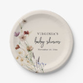 ボホベイビーシャワー紙プレート ペーパープレート (正面)